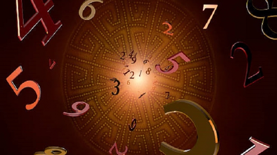 A lot of numbers on a beautiful art background.